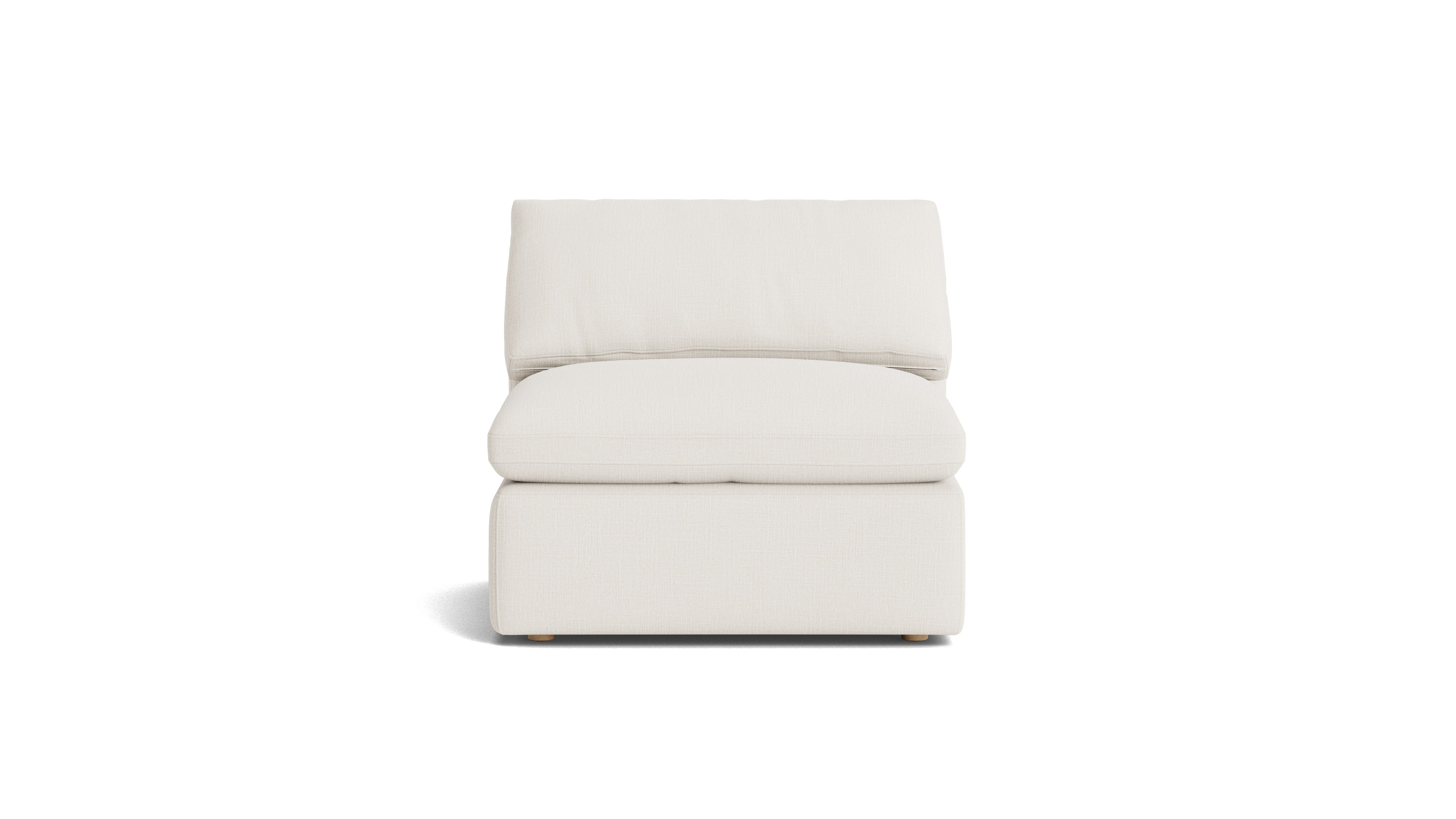 Movie Night™ Armless Chair, Standard, Cream Linen