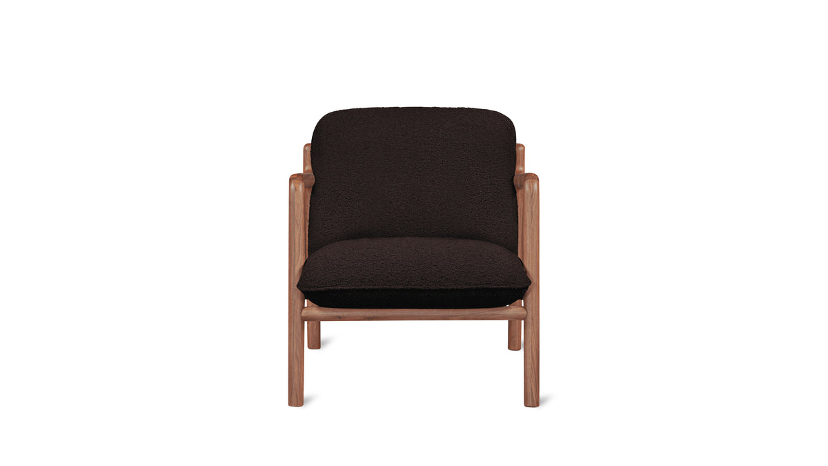 Good Mood Lounge Chair, Walnut, Brownie