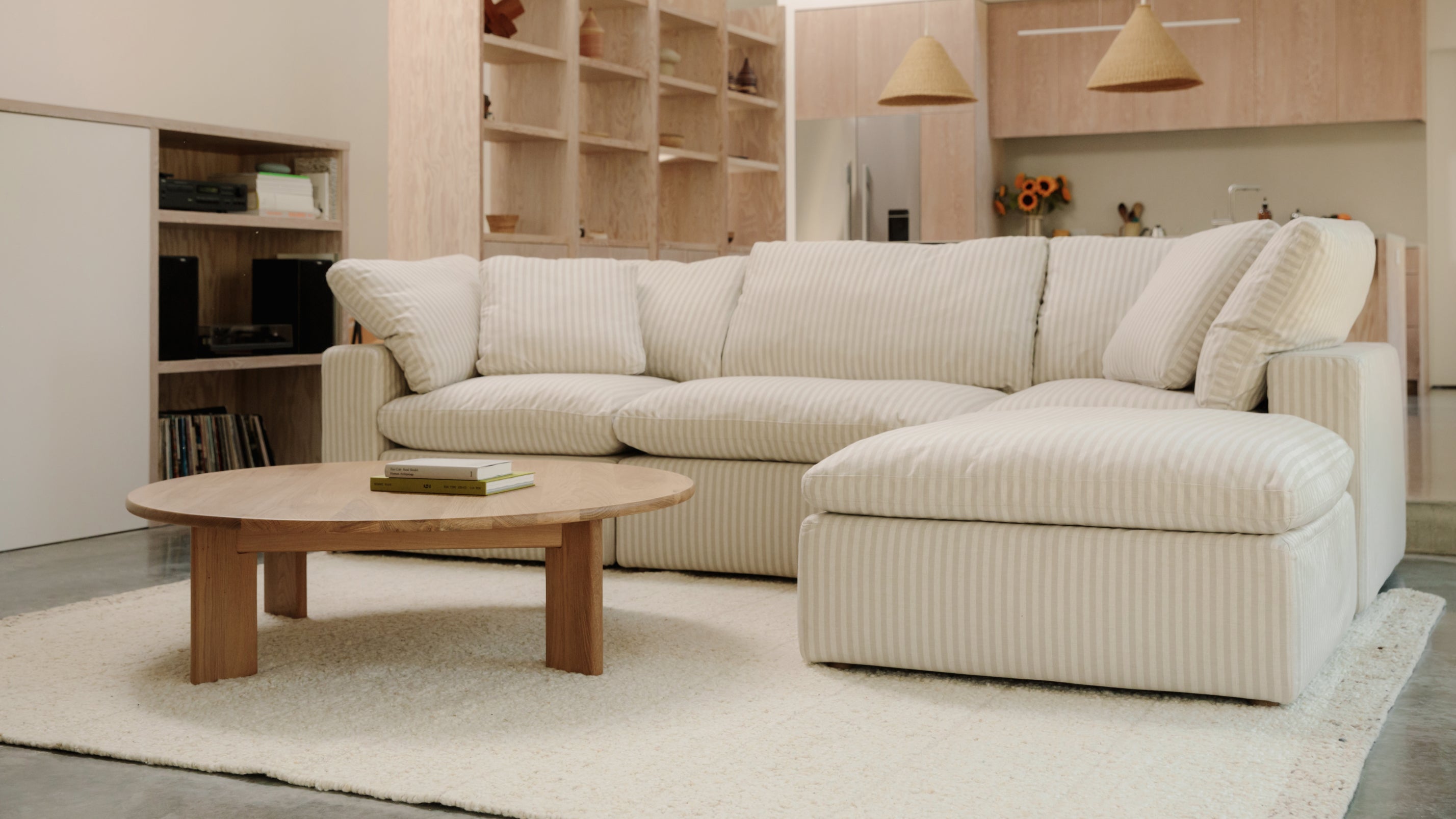 Frame Round Coffee Table, Large, Walnut - Sundays CompanyCOF-BC-010-051