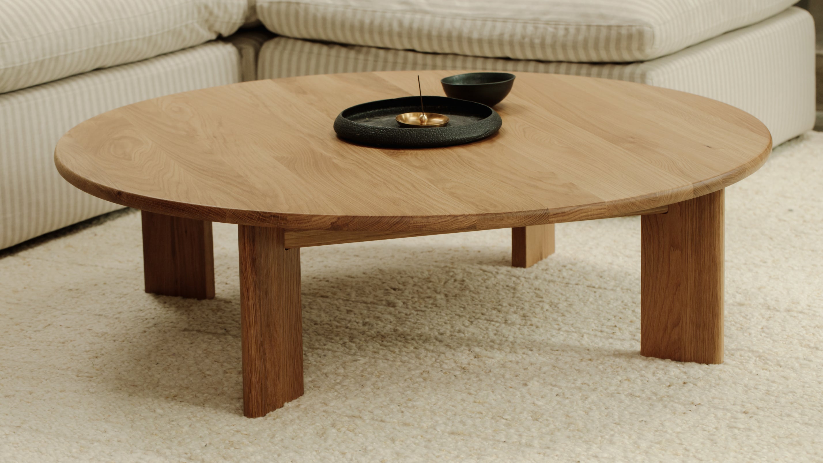 Frame Round Coffee Table, Large, American Walnut