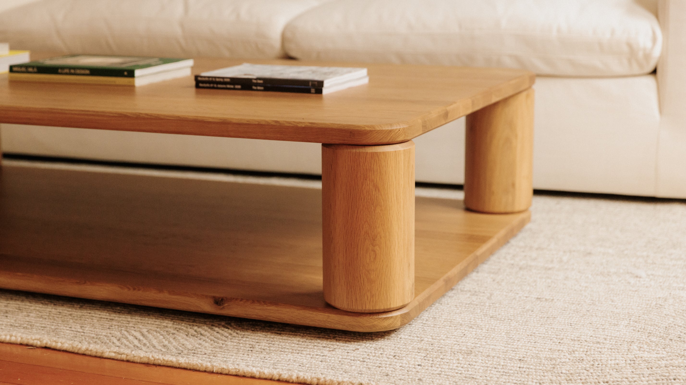 Double Feature Coffee Table, Large, Oak