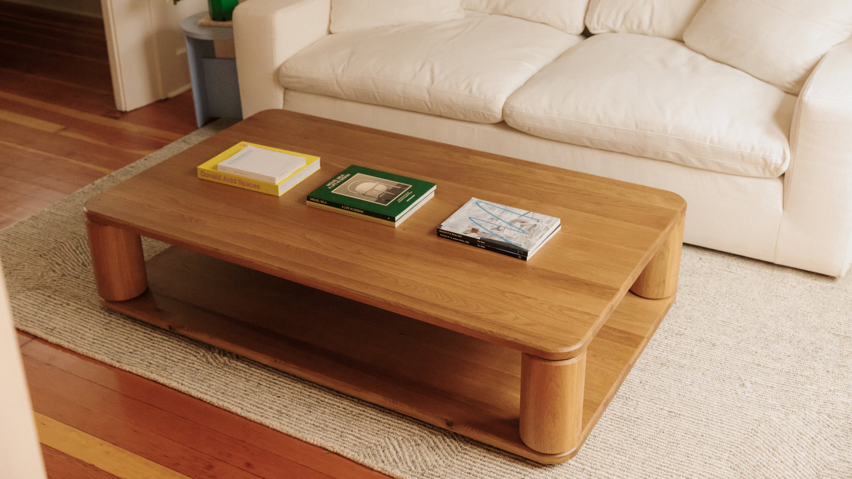 Double Feature Coffee Table, Large, Oak