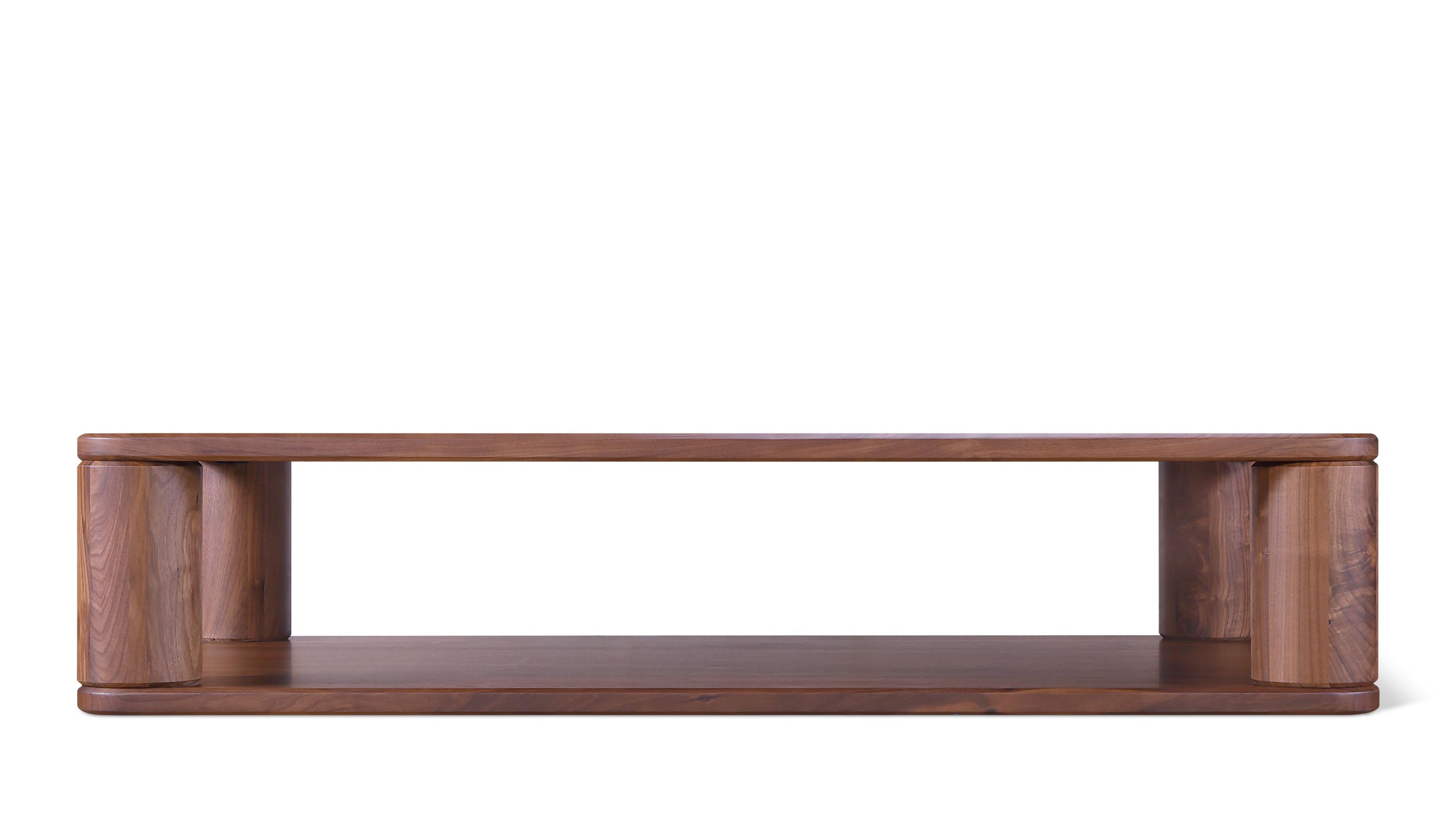 Double Feature Coffee Table, Large, American Walnut