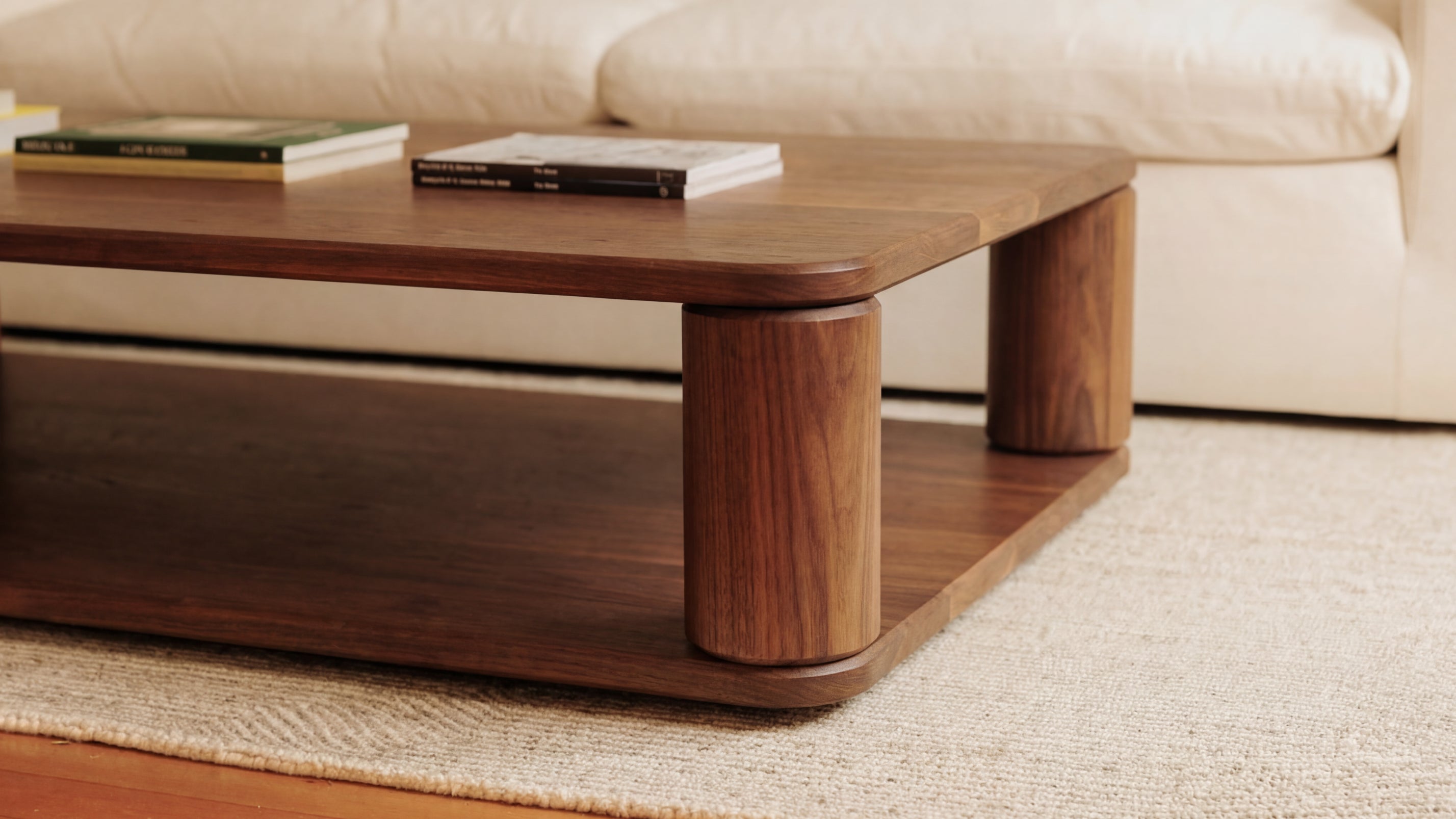 Double Feature Coffee Table, Large, American Walnut