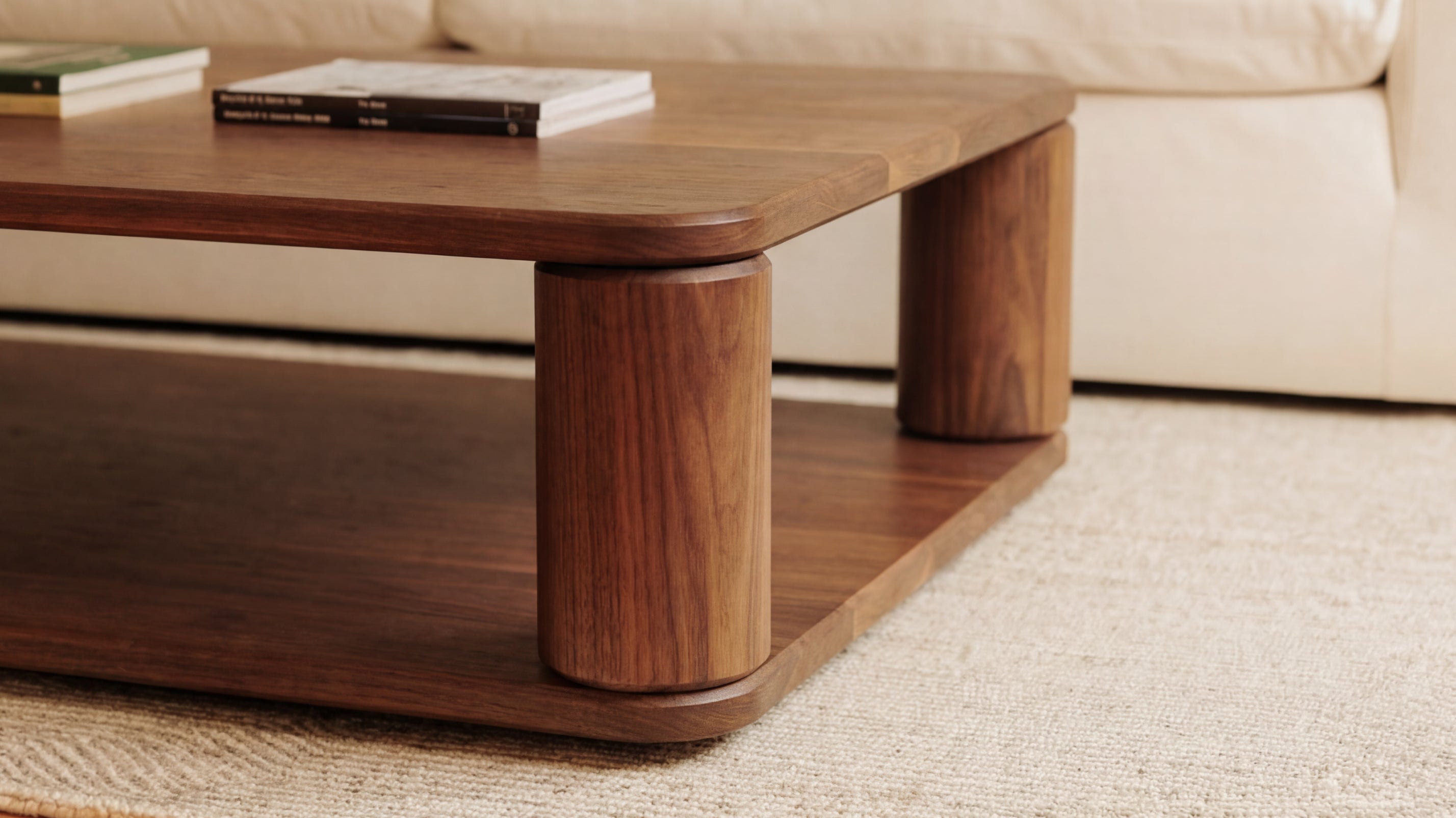 Double Feature Coffee Table, Regular, American Walnut