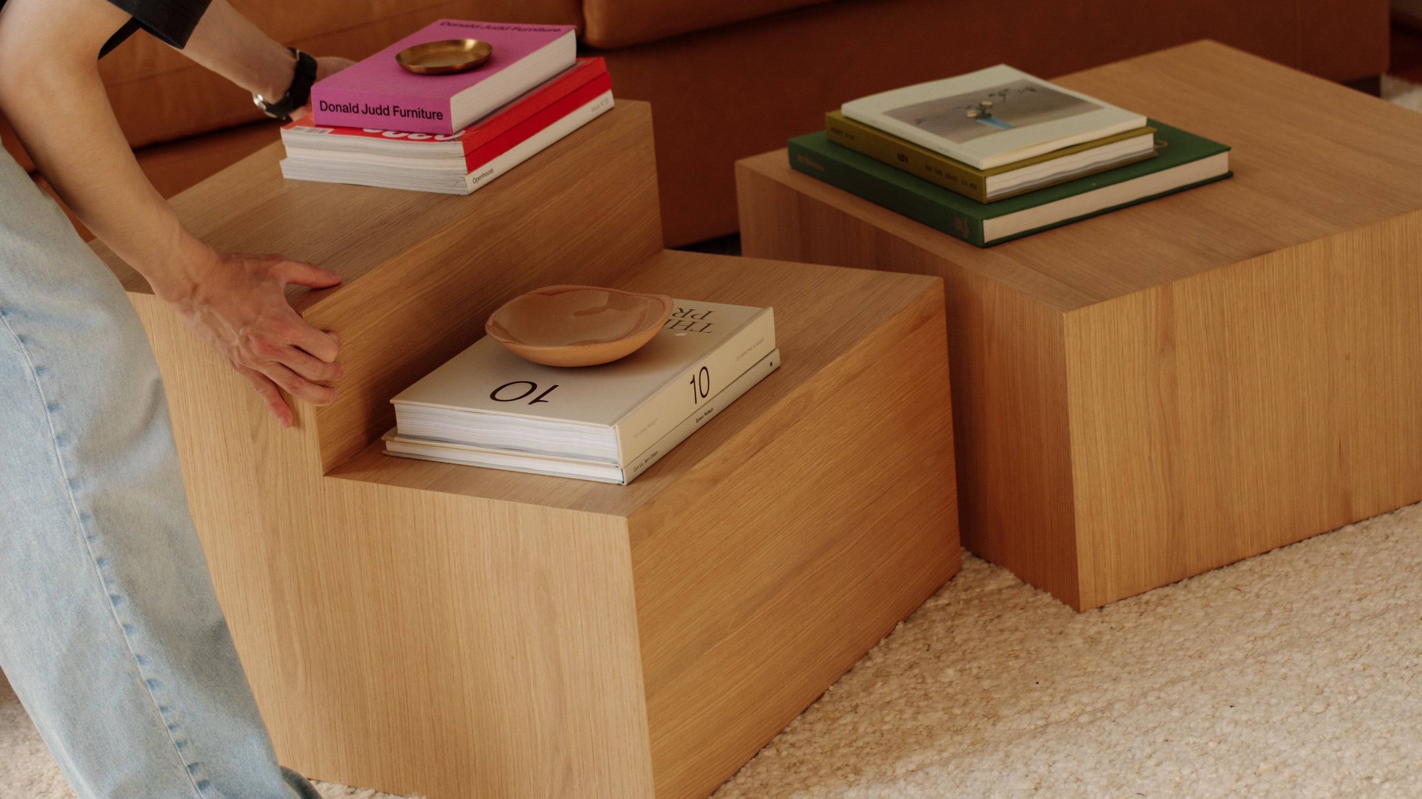 Align Coffee Table, Tiered, Oak
