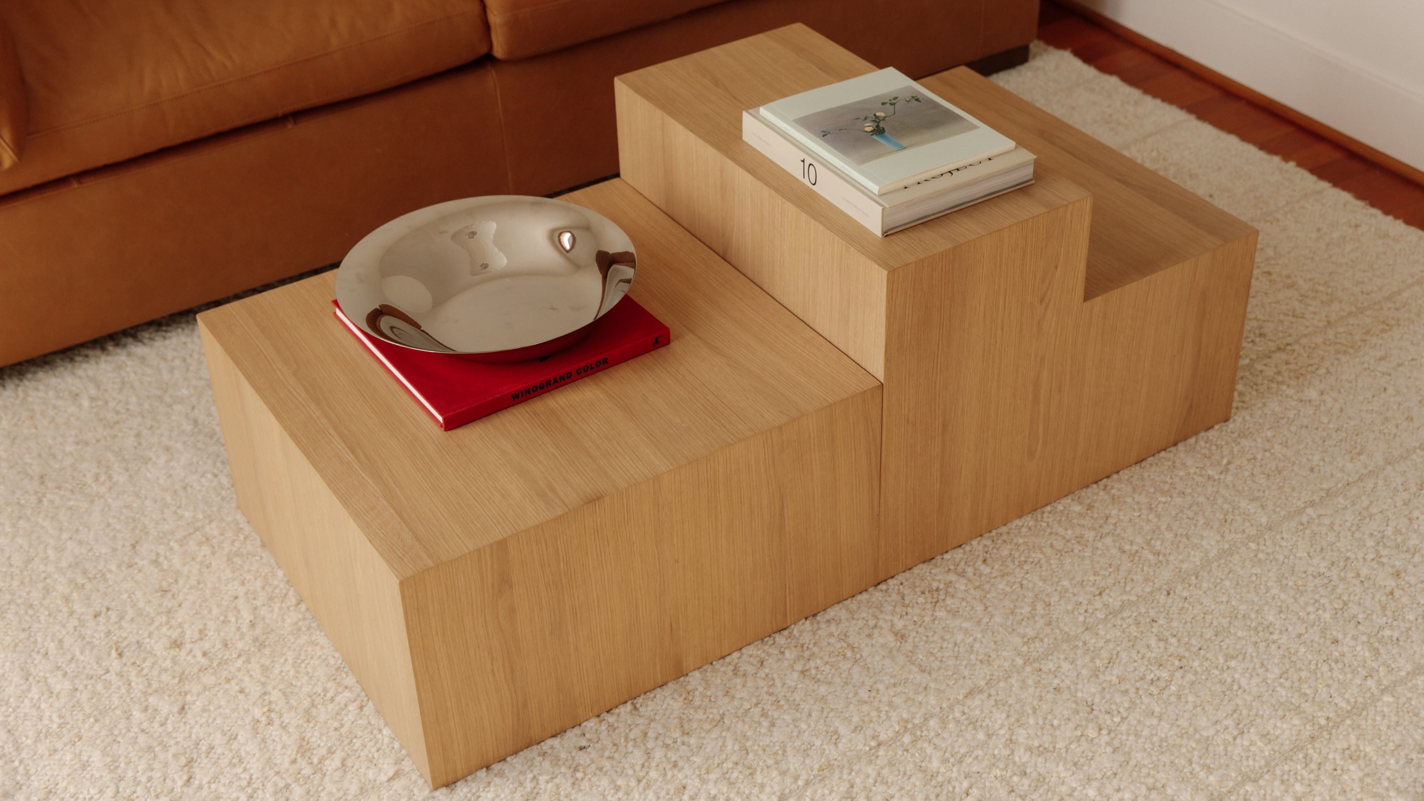 Align Coffee Table, Tiered, Oak