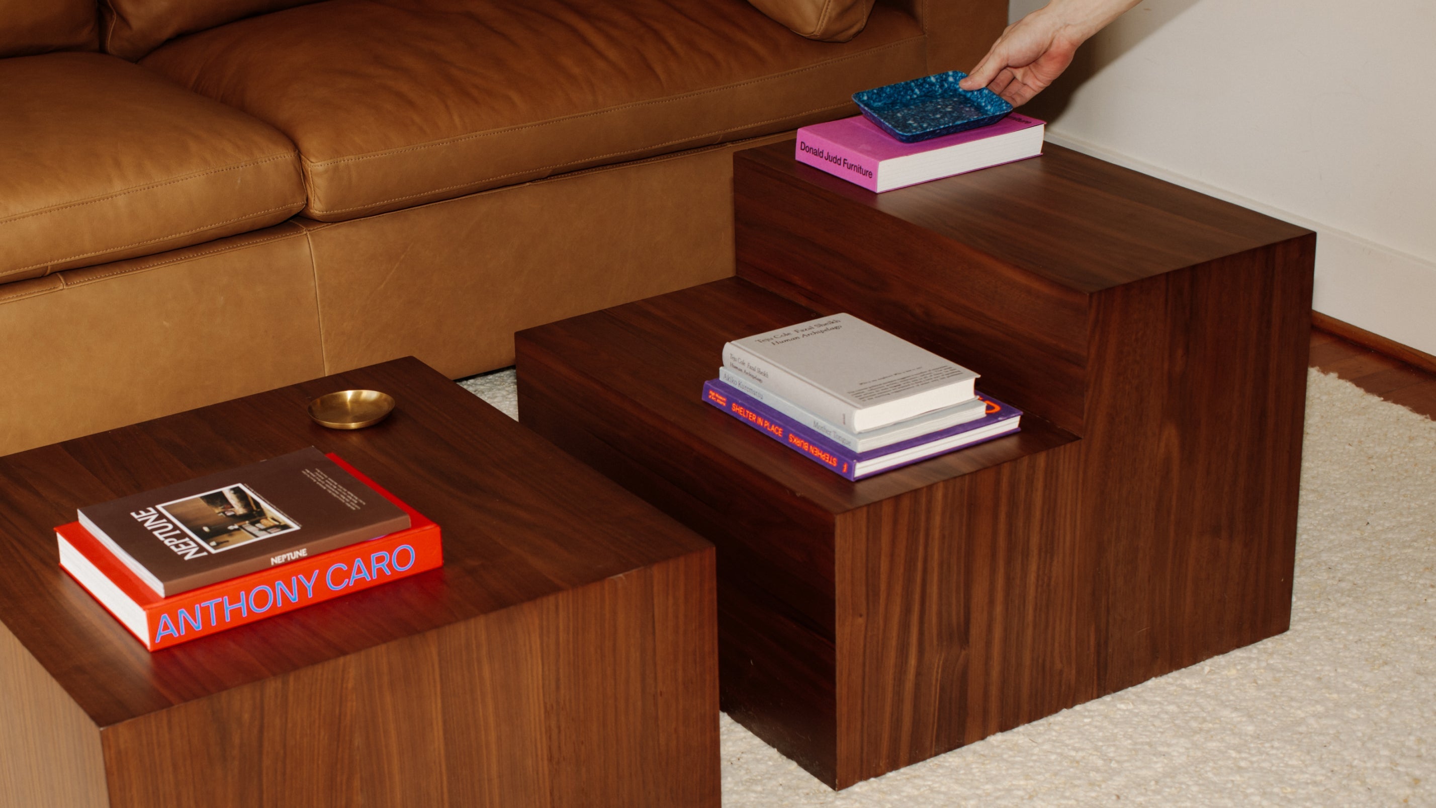Align Coffee Table, Tiered, Walnut
