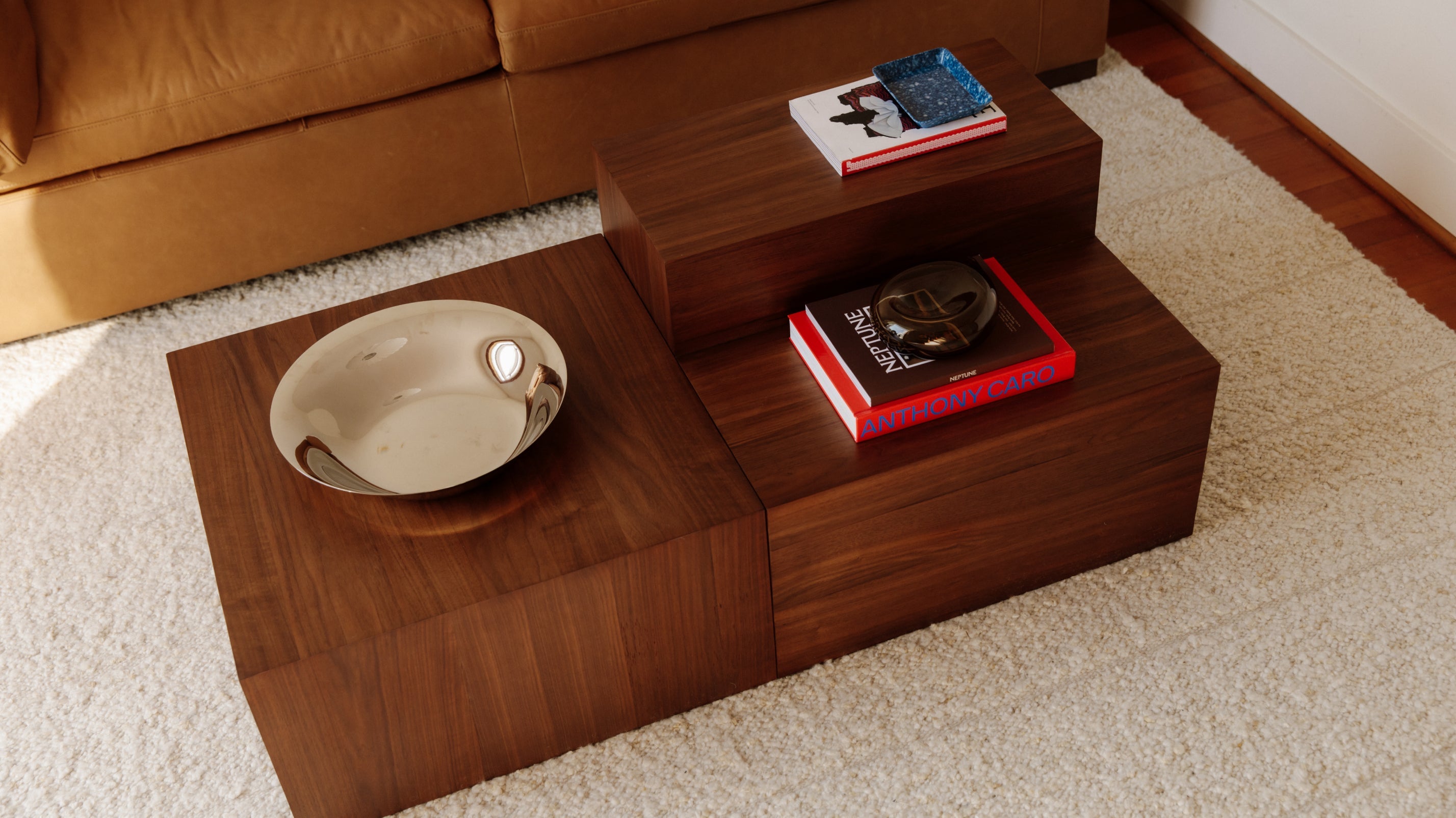 Align Coffee Table, Tiered, Walnut