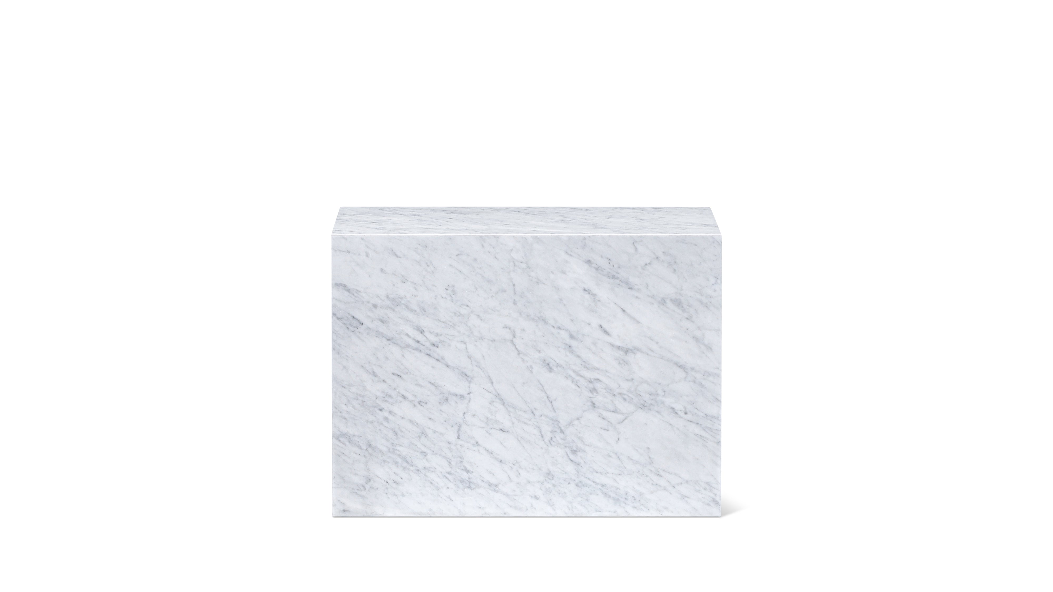 Align Coffee Table, Tiered, Carrara Marble