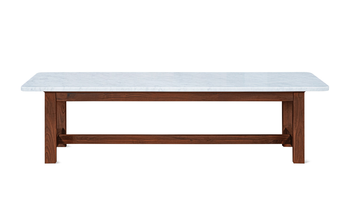 Harbour Coffee Table, Walnut/Carrara Marble