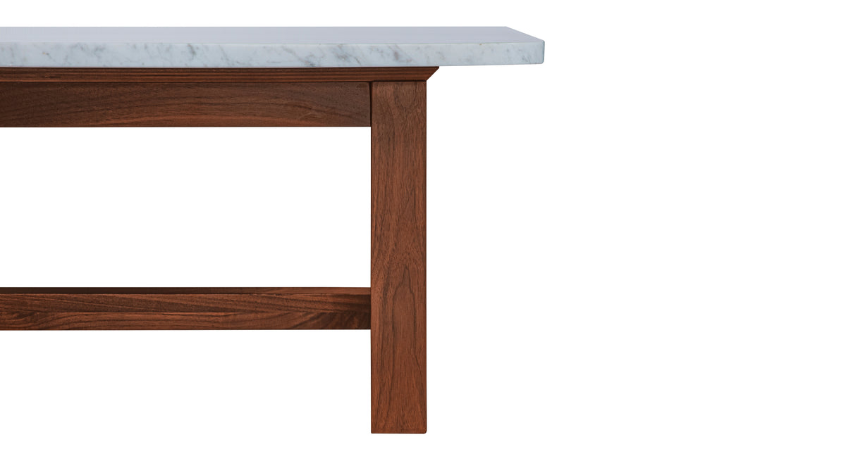 Harbour Coffee Table, Walnut/Carrara Marble