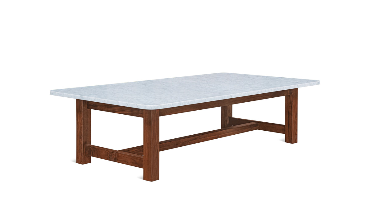 Harbour Coffee Table, Walnut/Carrara Marble