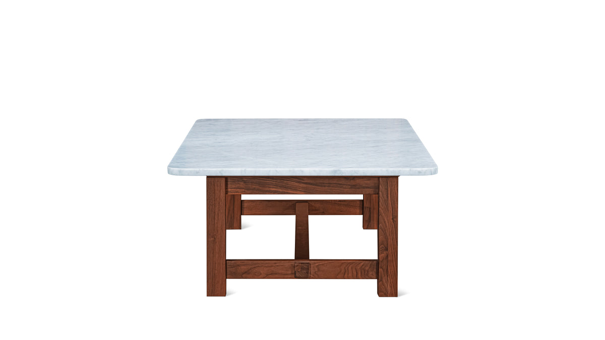 Harbour Coffee Table, Walnut/Carrara Marble