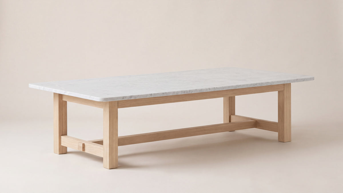 Harbour Coffee Table, Pale Oak/Carrara Marble