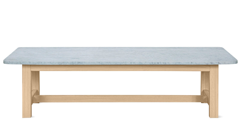 Harbour x Sophie Burke Coffee Table, Pale Oak/Carrara Marble