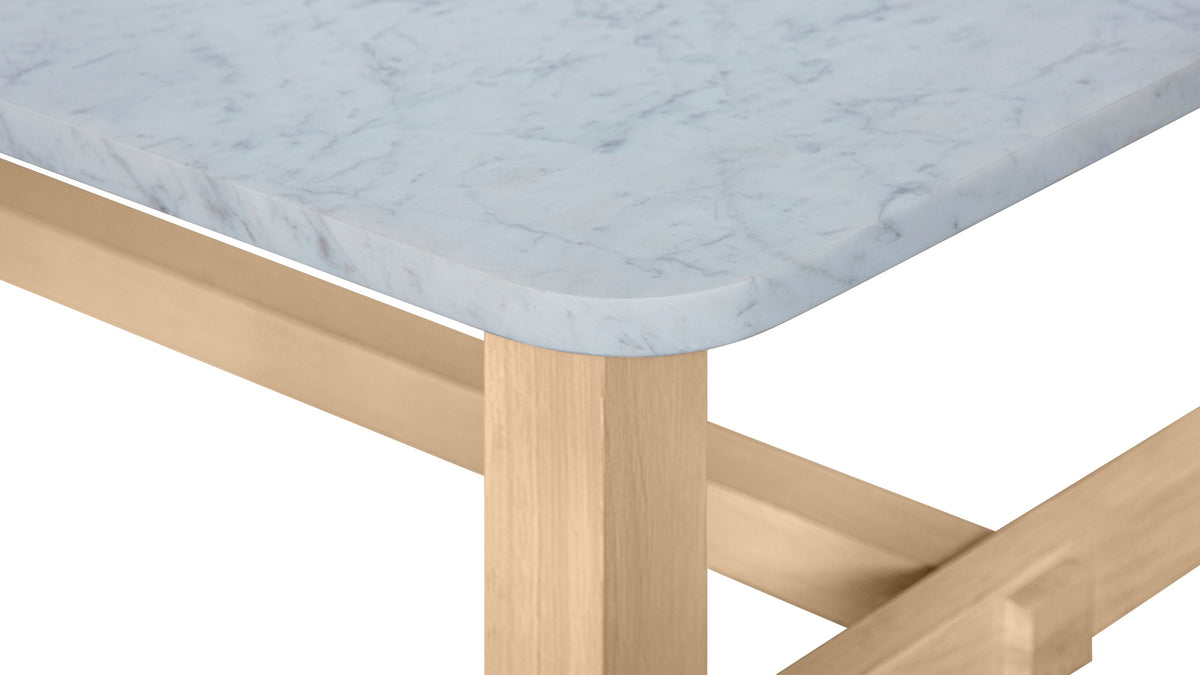 Harbour Coffee Table, Pale Oak/Carrara Marble