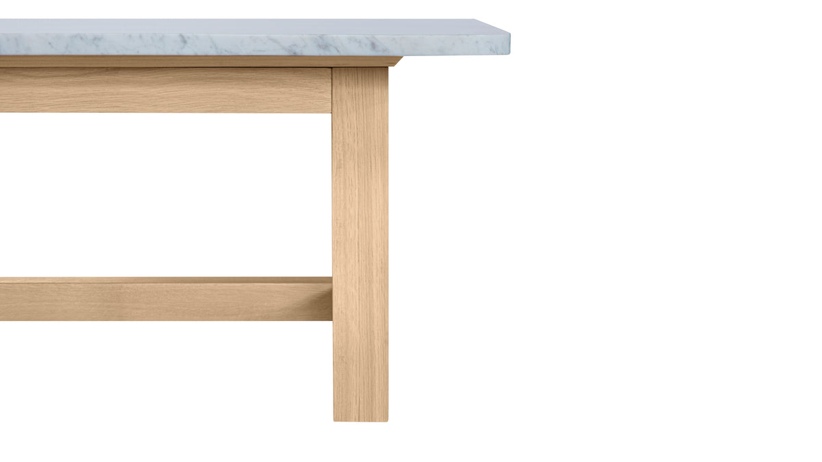 Harbour Coffee Table, Pale Oak/Carrara Marble