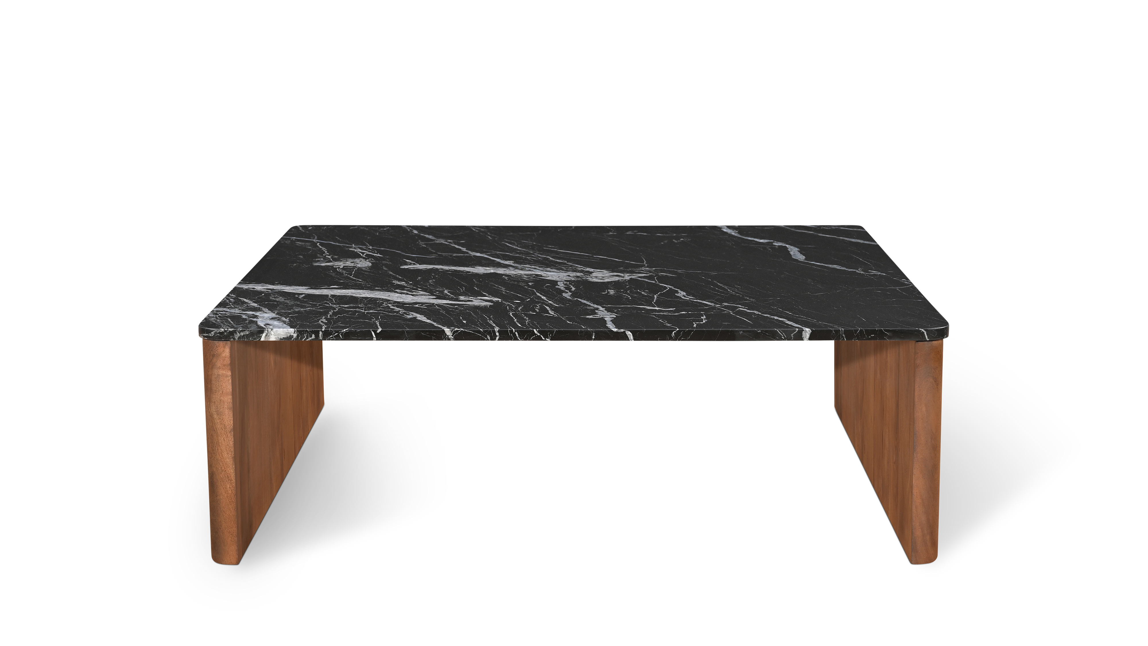 Form Marble Coffee Table, Walnut - Image 2