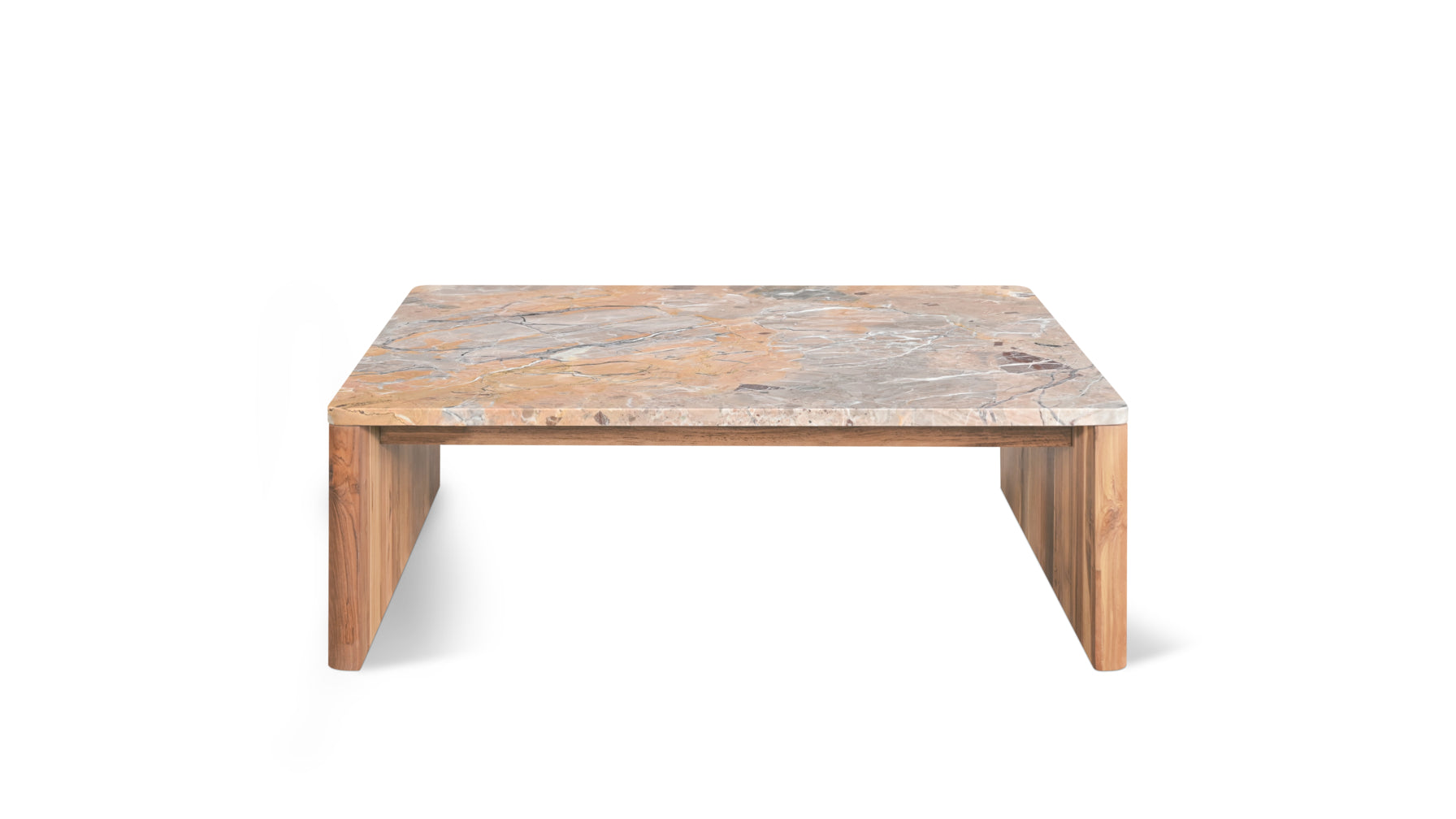 Form Lavante Marble Coffee Table, Teak - Image 2