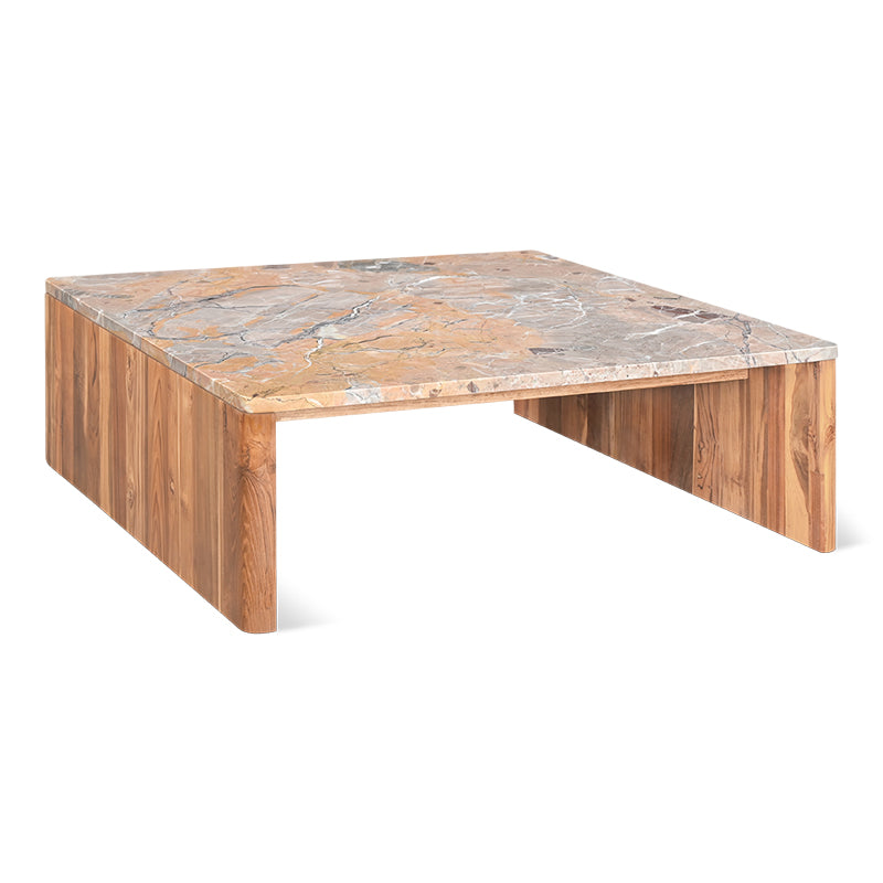 Form Lavante Marble Coffee Table, Teak - Image 7
