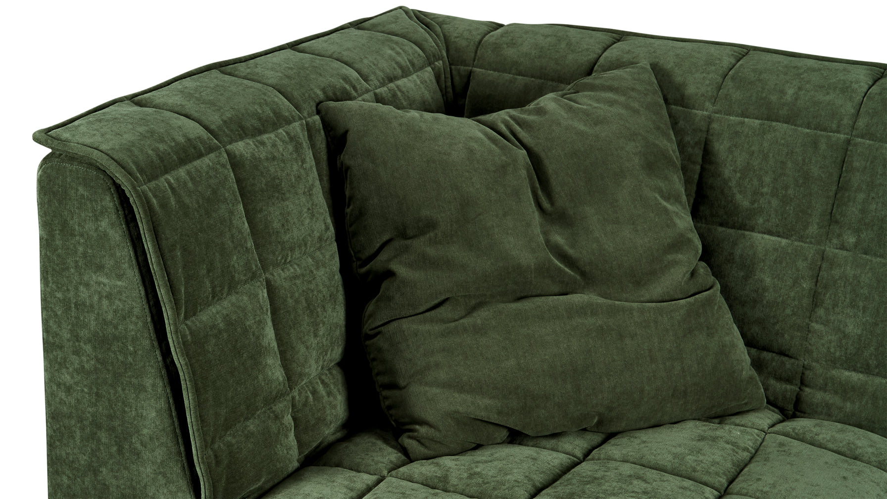 Quilt 2-Piece Modular Sofa, Moss - Image 7