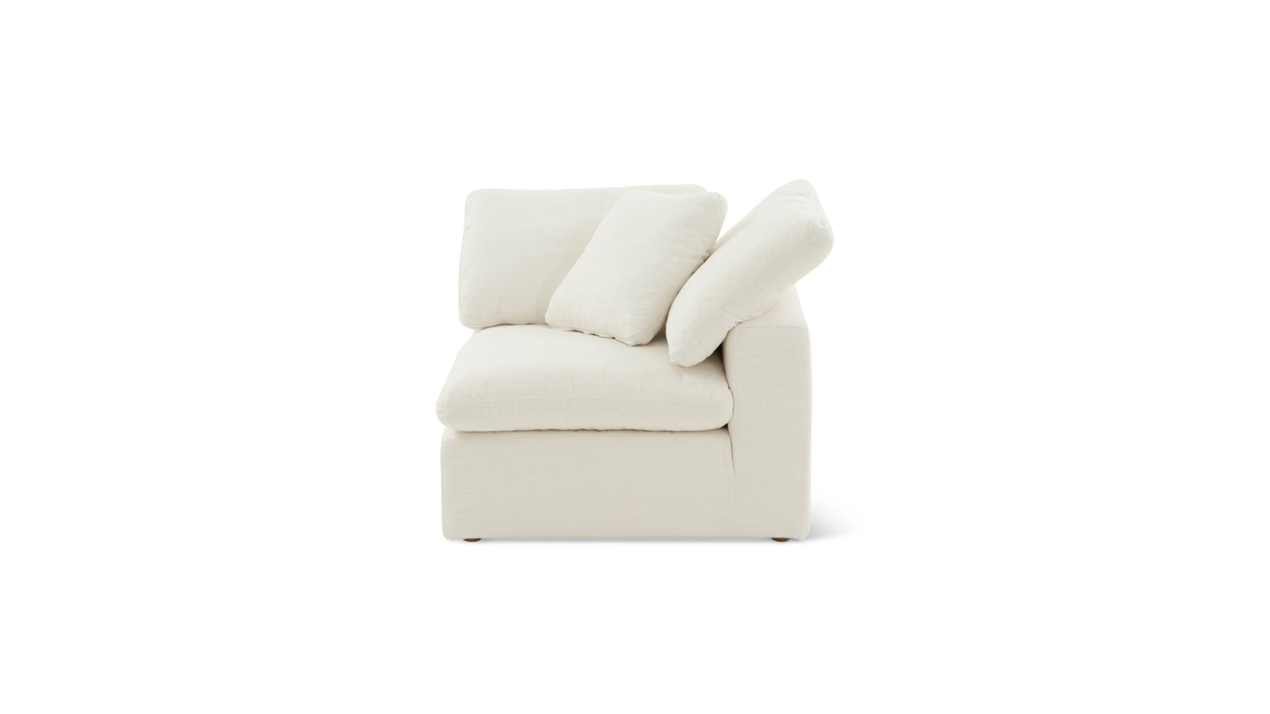 Slipcover - Movie Night™ Corner Chair, Large, Cream Linen (Left or Right) - Image 1