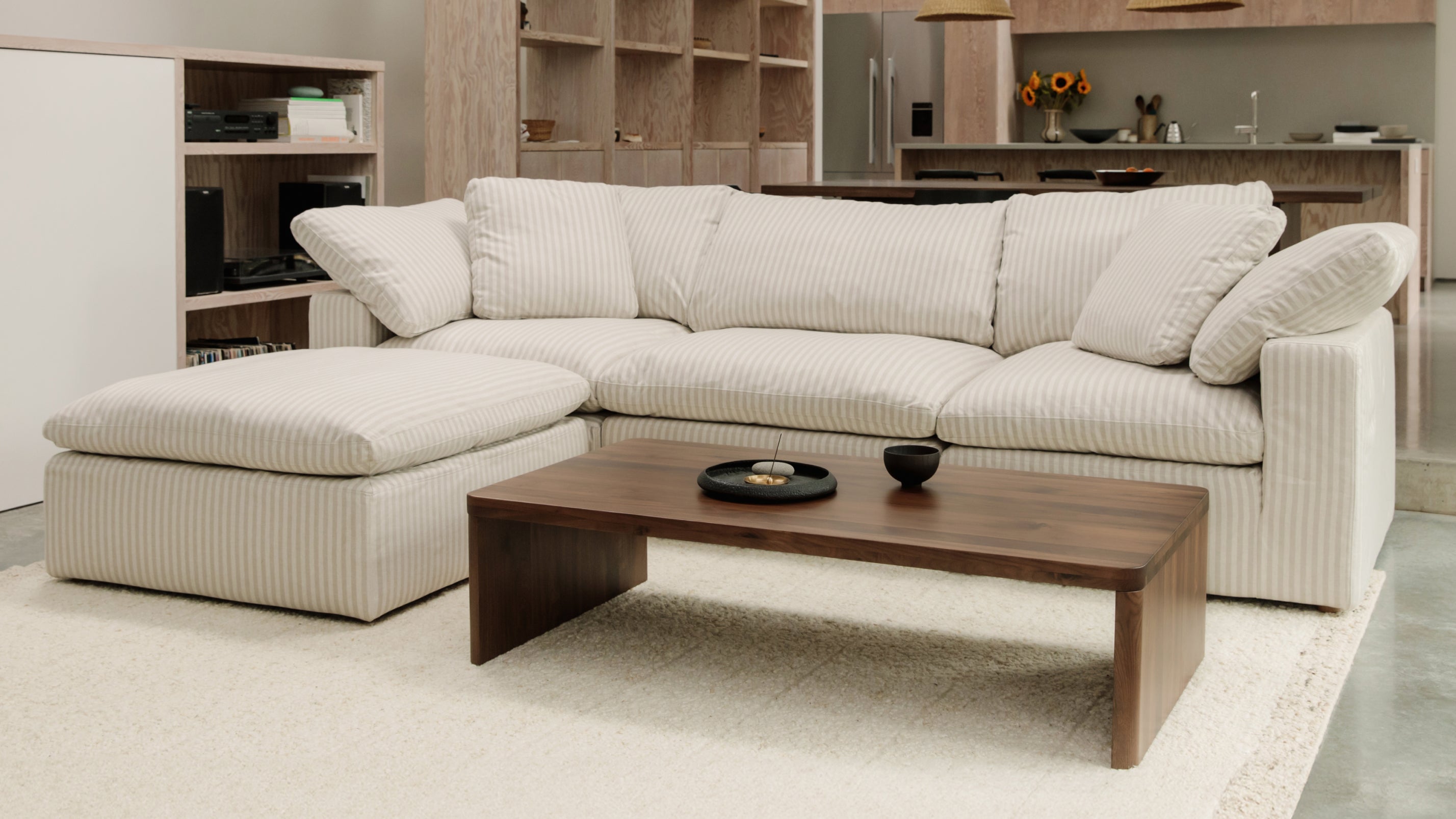Movie Night™ Corner Chair, Large, Newport Stripe (Left or Right)