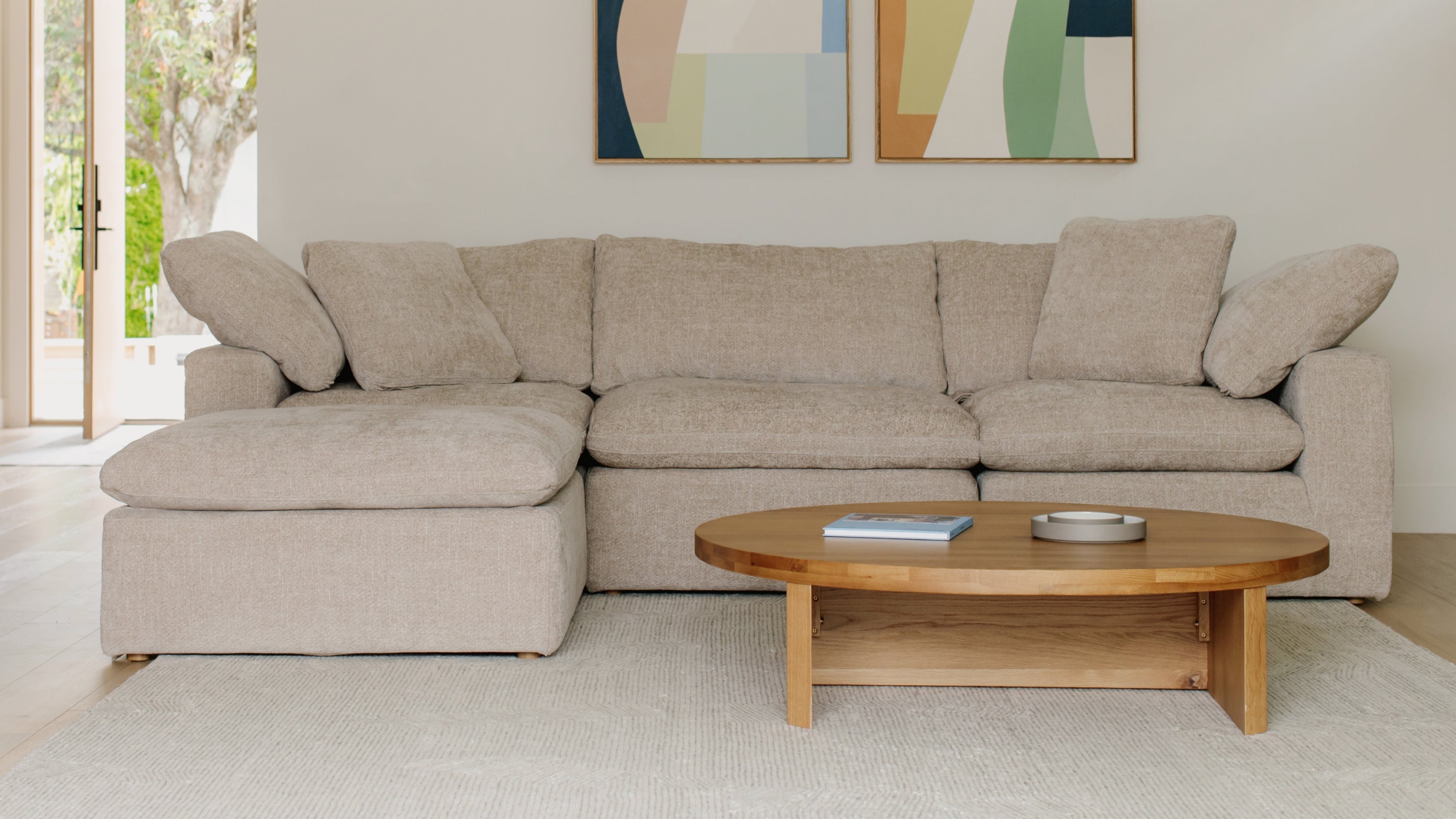 Movie Night™ Corner Chair, Standard, Champagne (Left Or Right)