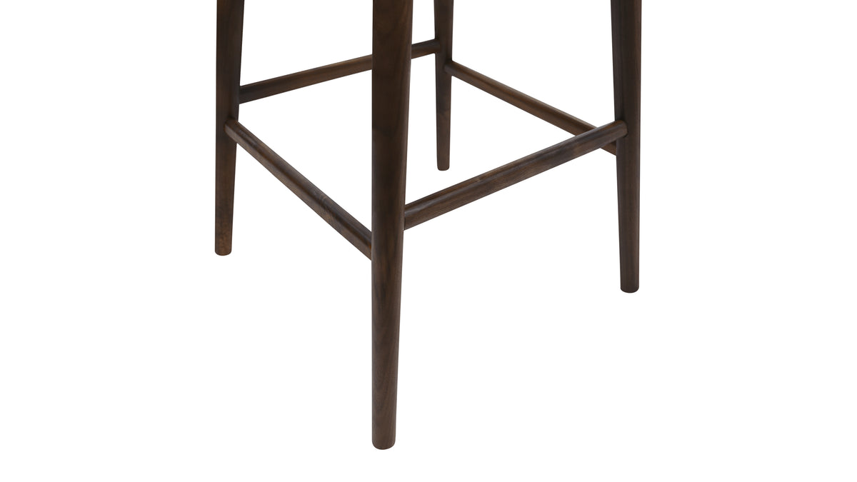 Tall Order Swivel Counter Stool, Walnut, Golden Tan Leather Seat