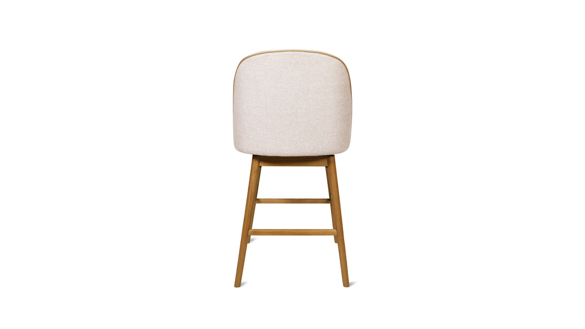 Tall Order Swivel Counter Stool, Natural Oak, Sunbeam Seat