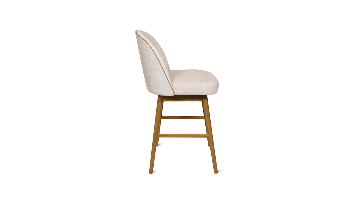 Tall Order Swivel Counter Stool, Natural Oak, Sunbeam Seat