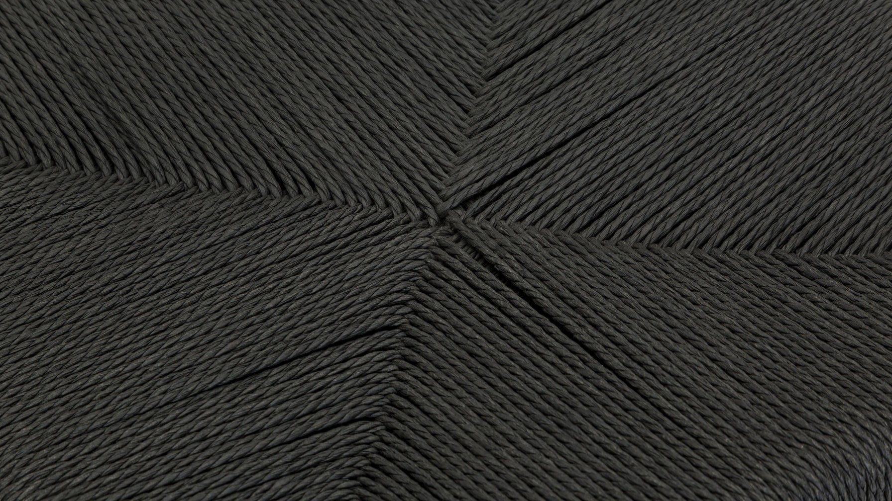 Dinner Guest Counter Stool, Black Oak/ Black Papercord Seat