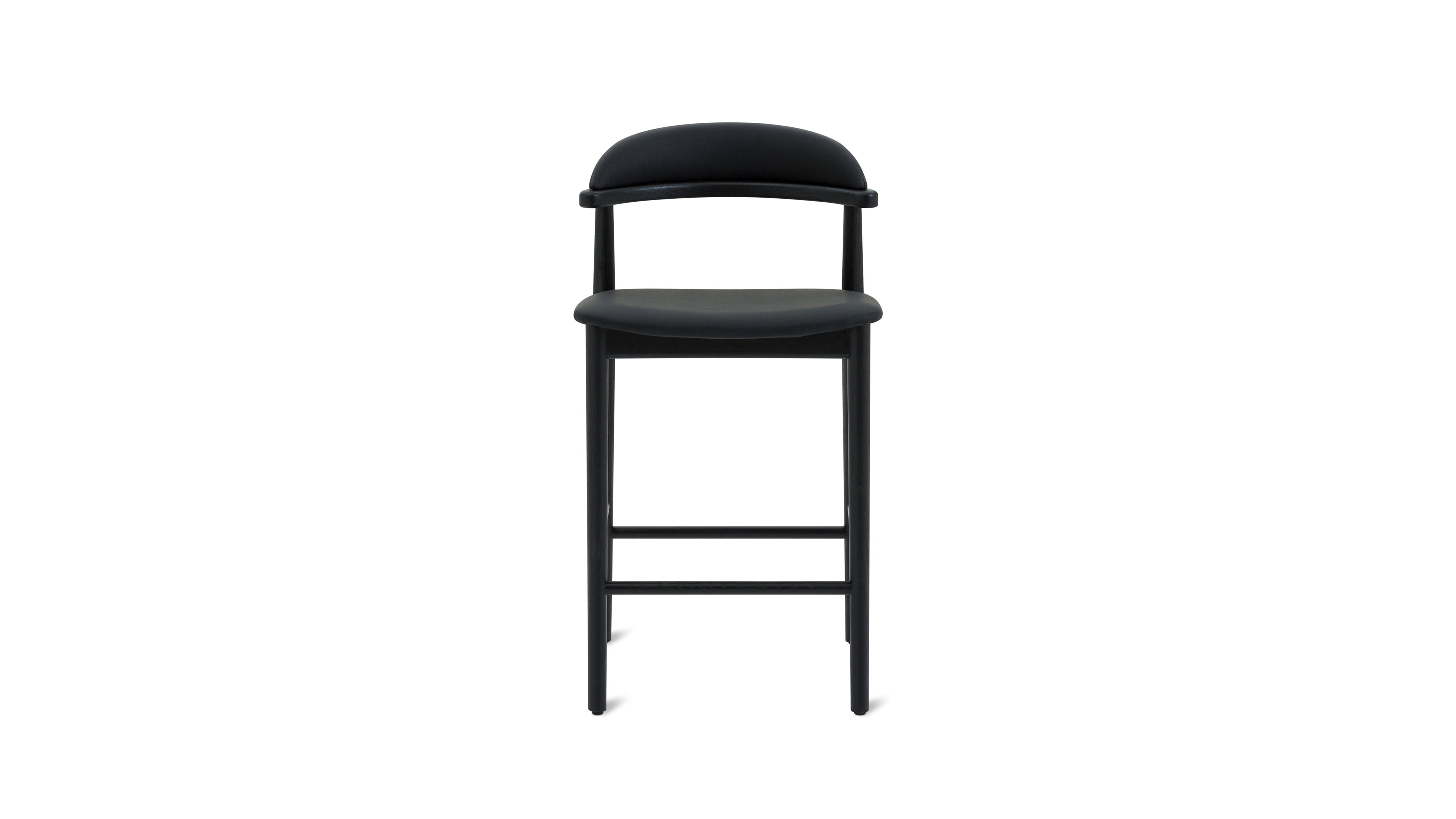 Count On Me Counter Stool, Black Oak, Black Seat