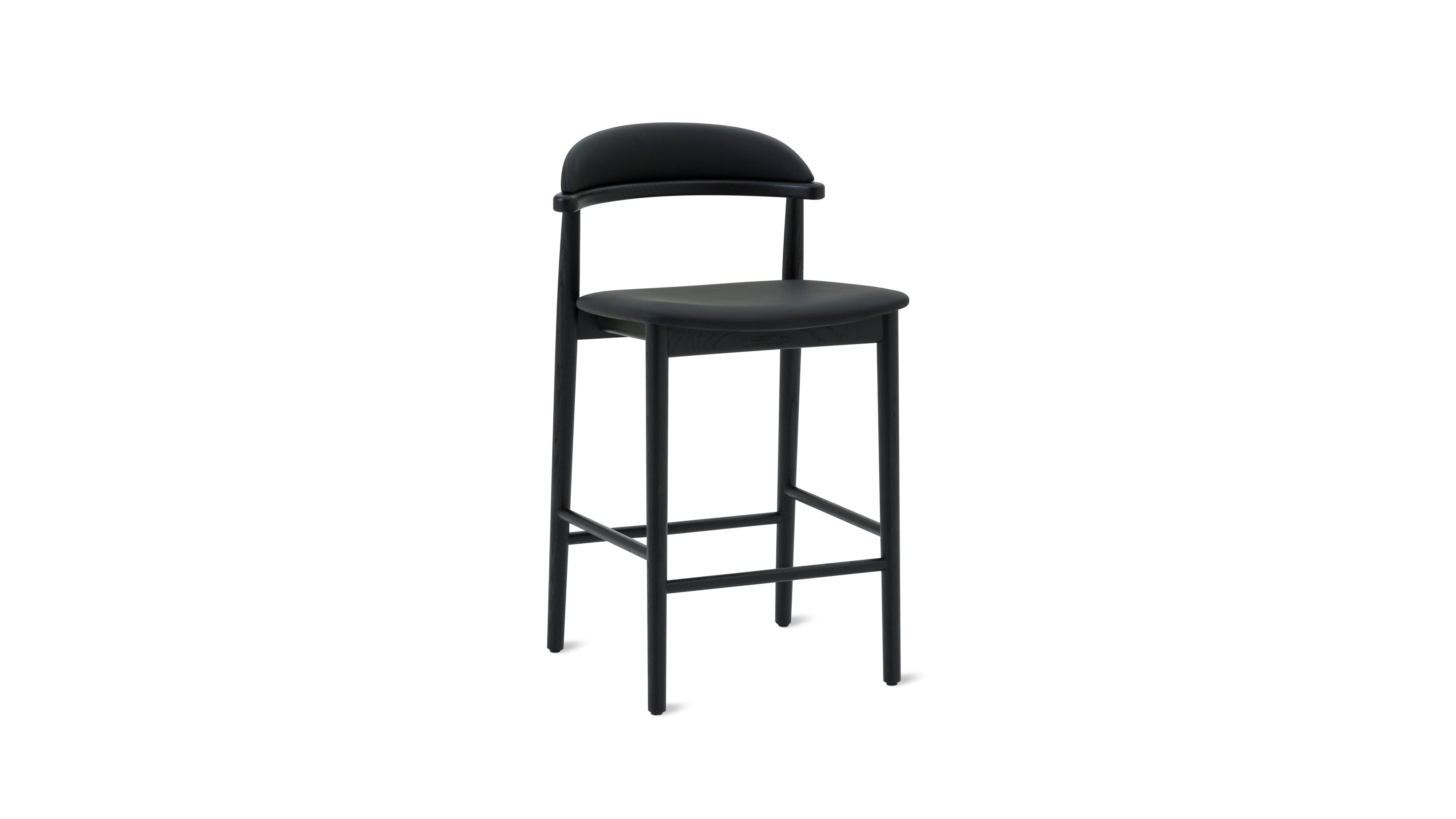 Count On Me Counter Stool, Black Oak, Black Seat