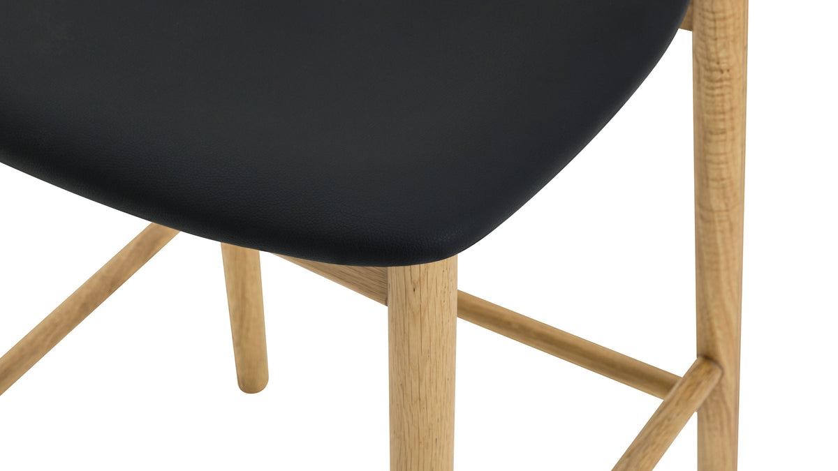 Count On Me Counter Stool, Oak, Black Seat - Sundays Company