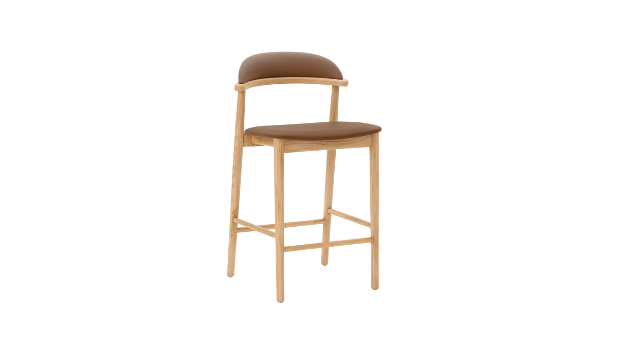 Count On Me Counter Stool, Ash, Brown Seat — alternate view