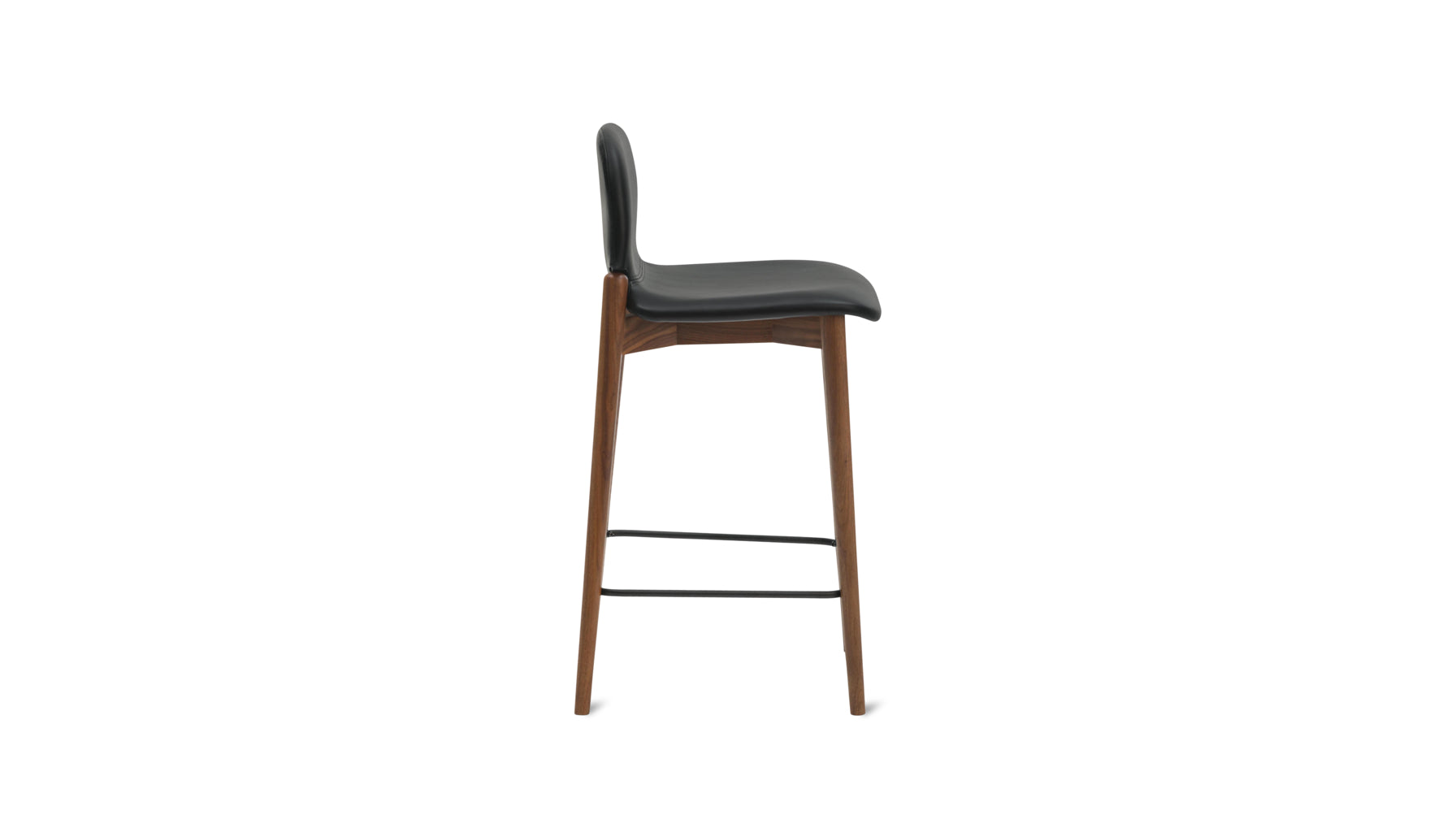 Dine In Stool, Counter, Walnut/Black Leather - Image 3