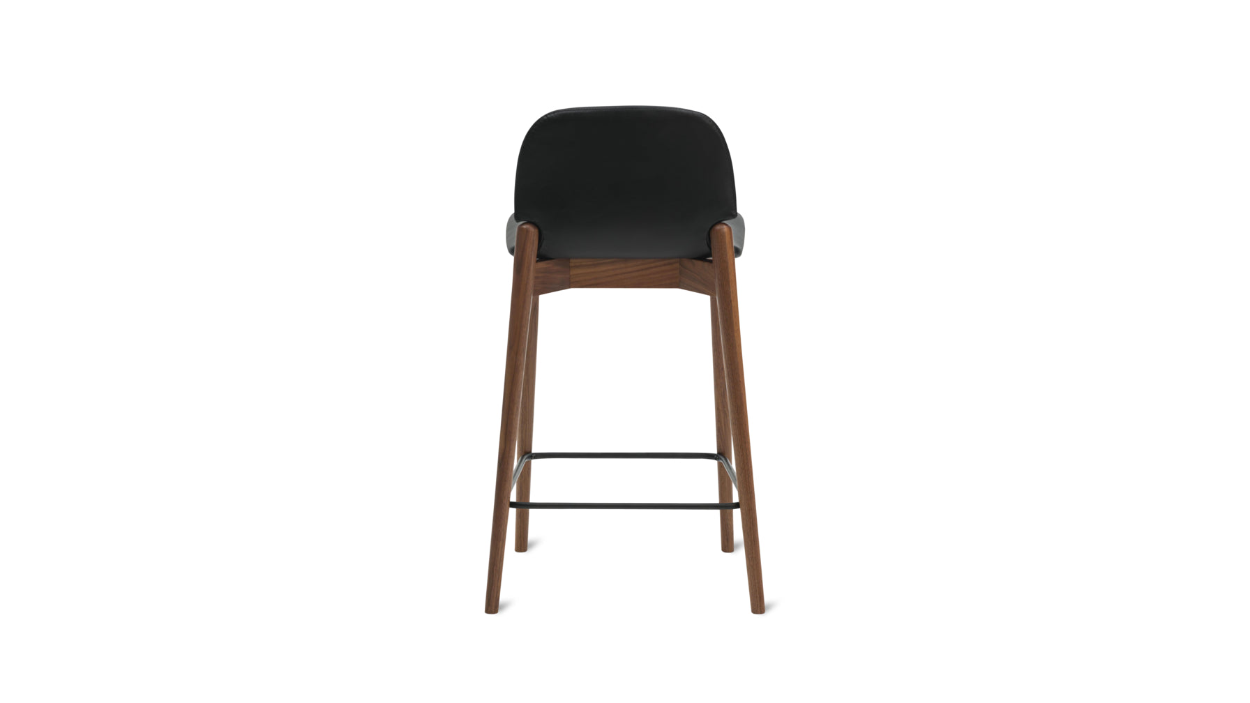 Dine In Stool, Counter, Walnut/Black Leather - Image 4