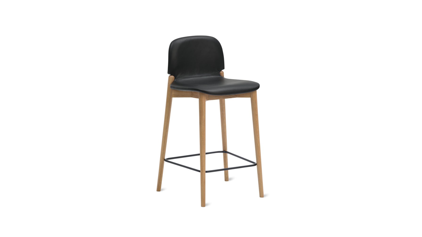 Dine In Stool, Counter, Oak/Black Leather - Sundays CompanyCST - YC - 001 - 024