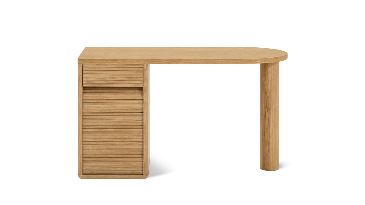 Main Stage Desk, White Oak — alternate view