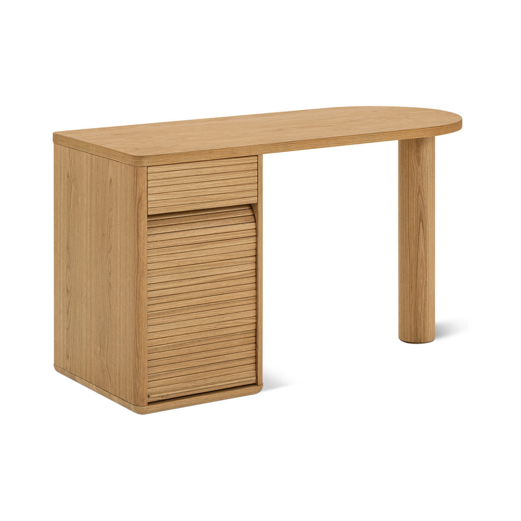 Main Stage Desk, White Oak — alternate view