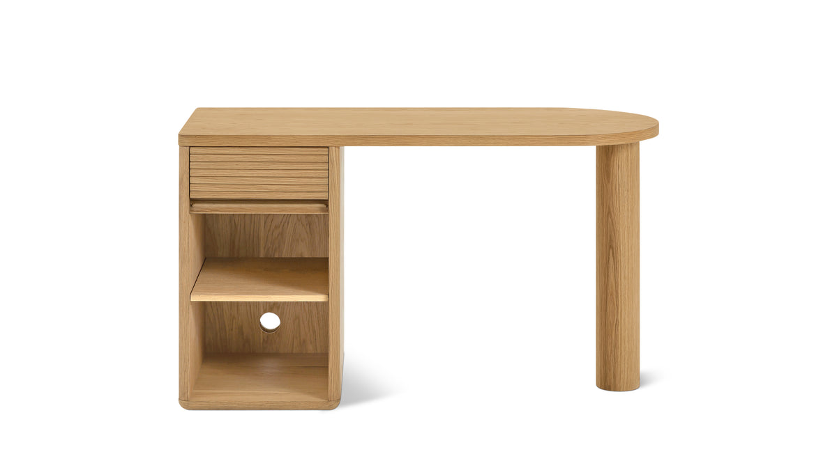 Main Stage Desk, White Oak — alternate view