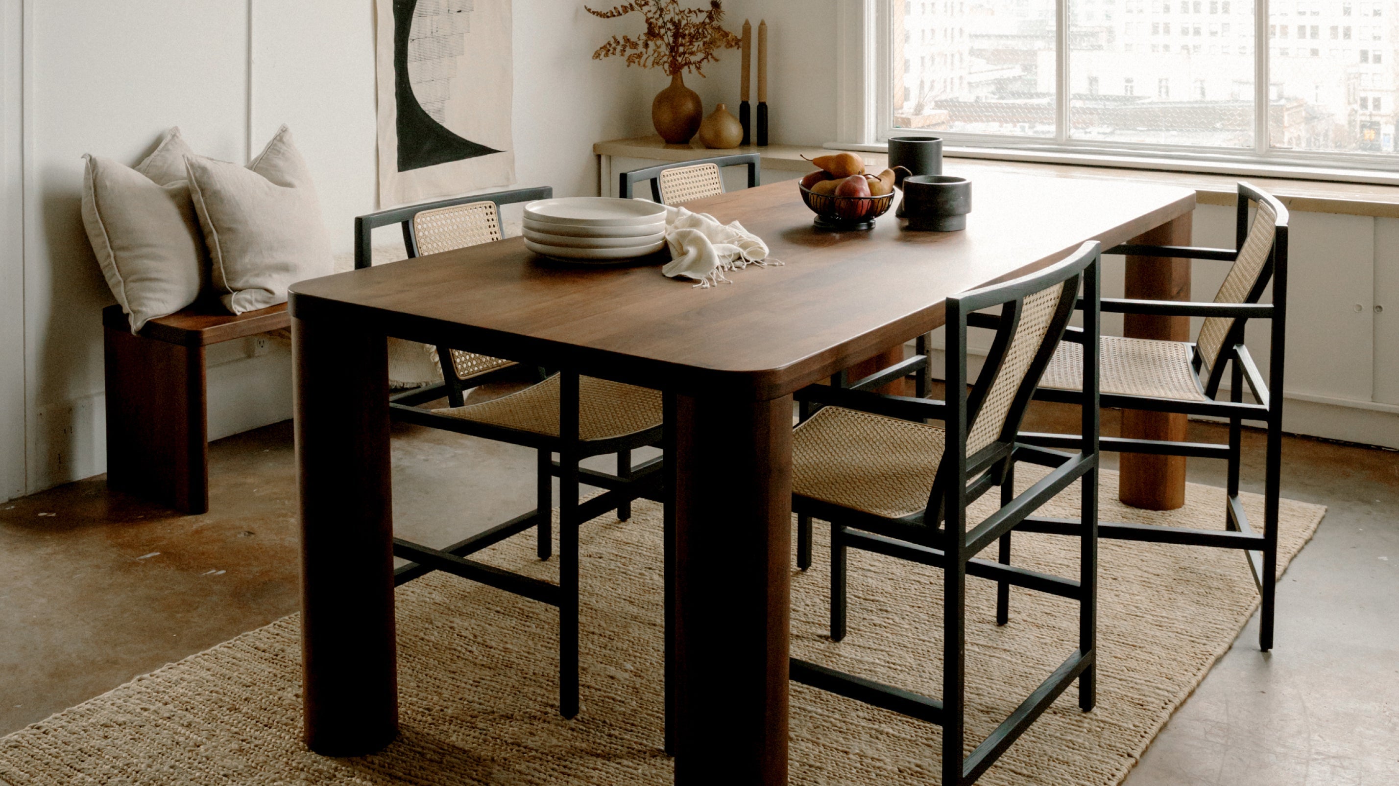 Field Dining Table, Seats 6-8 People, American Walnut