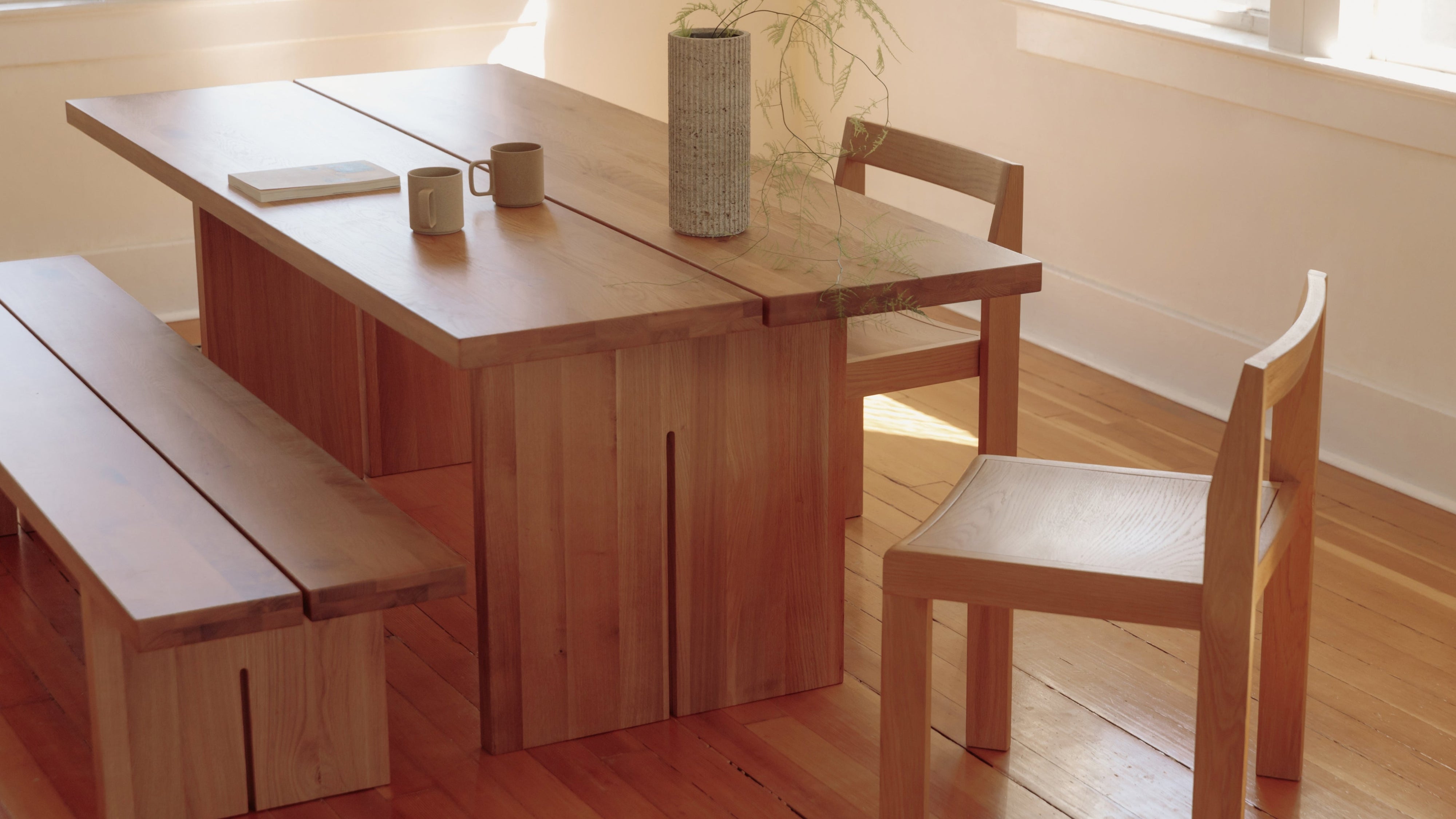 Plane Dining Table, Seats 4-6 People, Oak