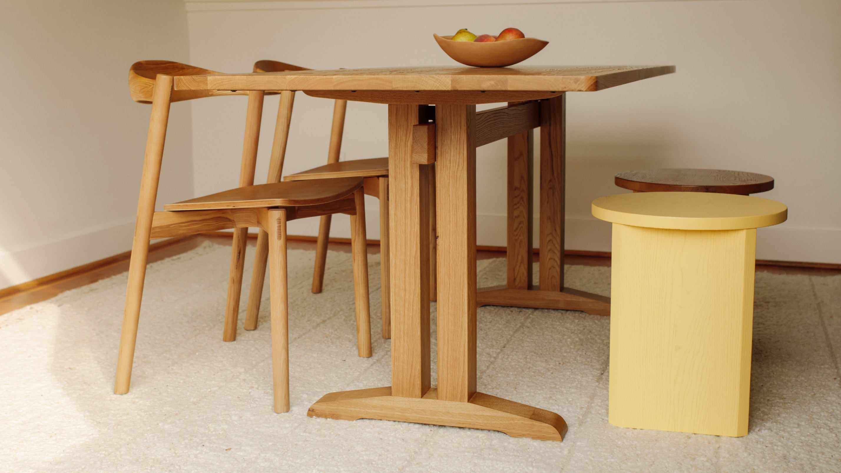Flight Dining Table, Seats 6-8, Brushed Oak