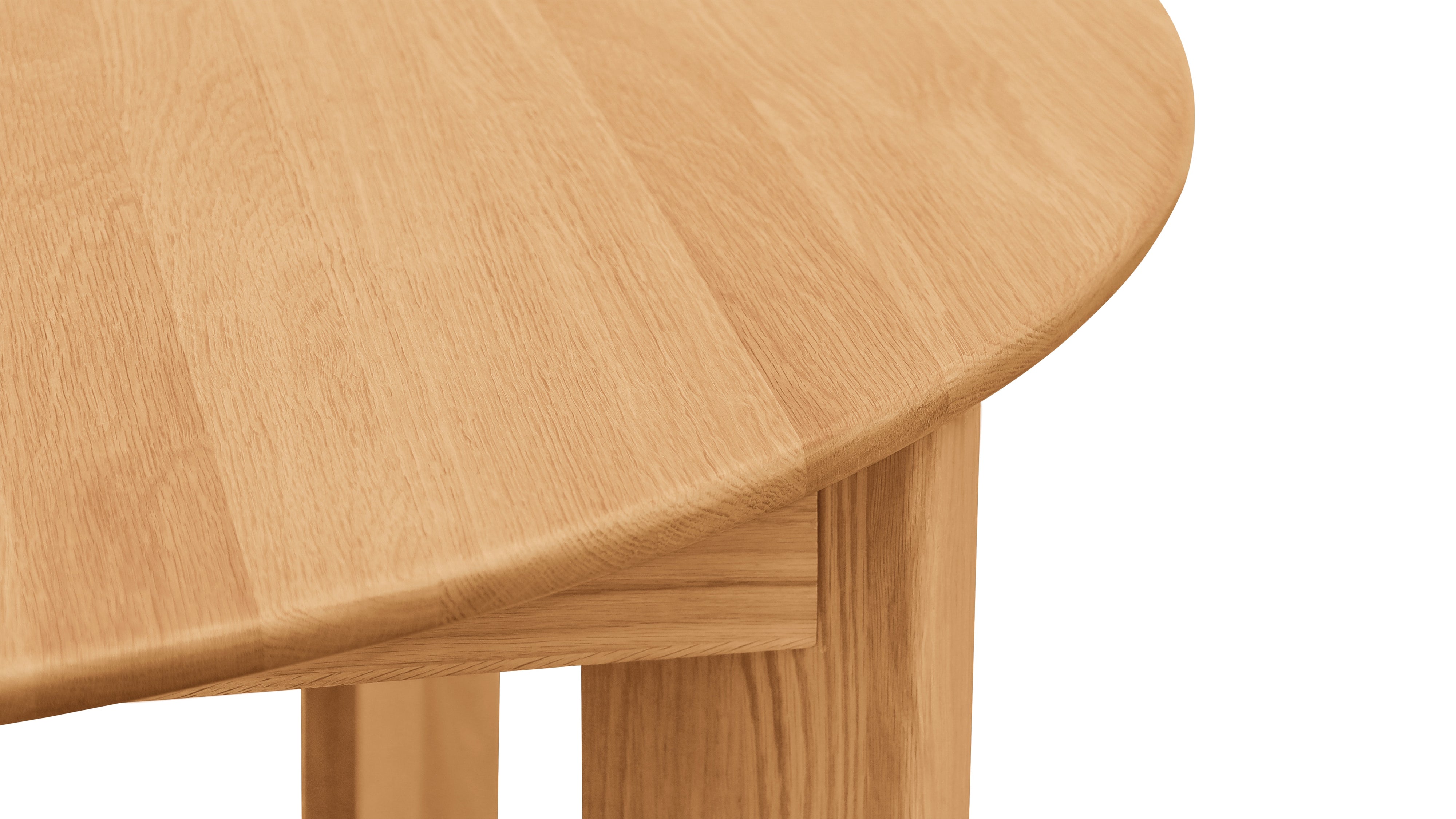 Frame Round Extendable Dining Table, Seats 4-8, Oak