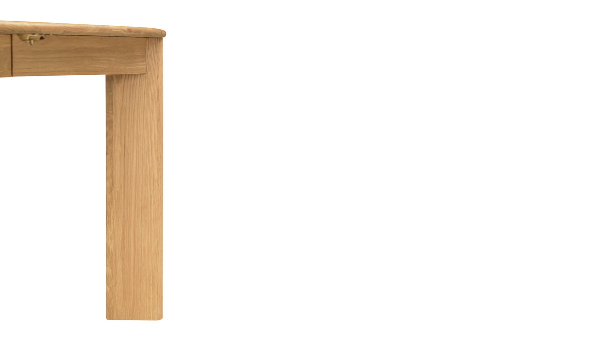 Frame Round Extendable Dining Table, Seats 4-8, Oak