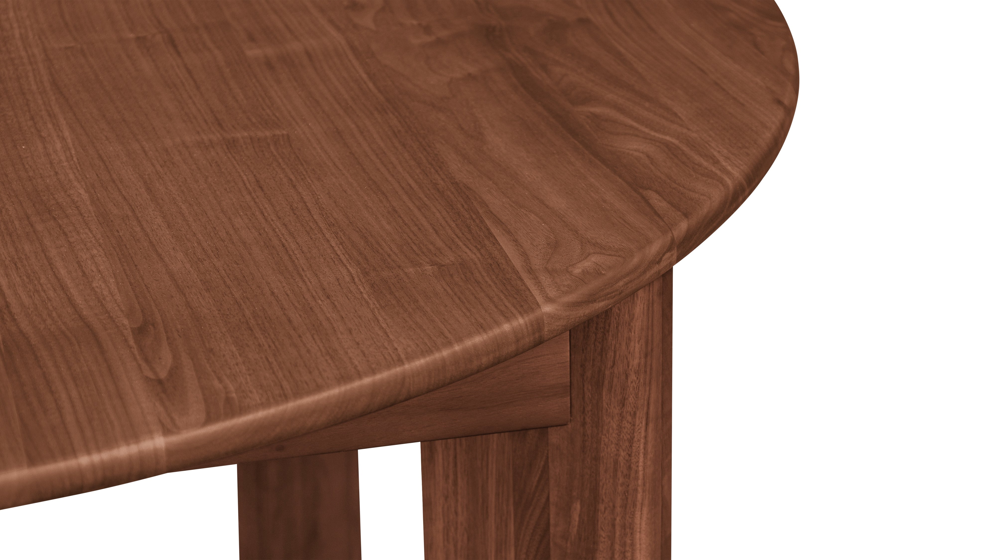 Frame Round Extendable Dining Table, Seats 4-8, American Walnut