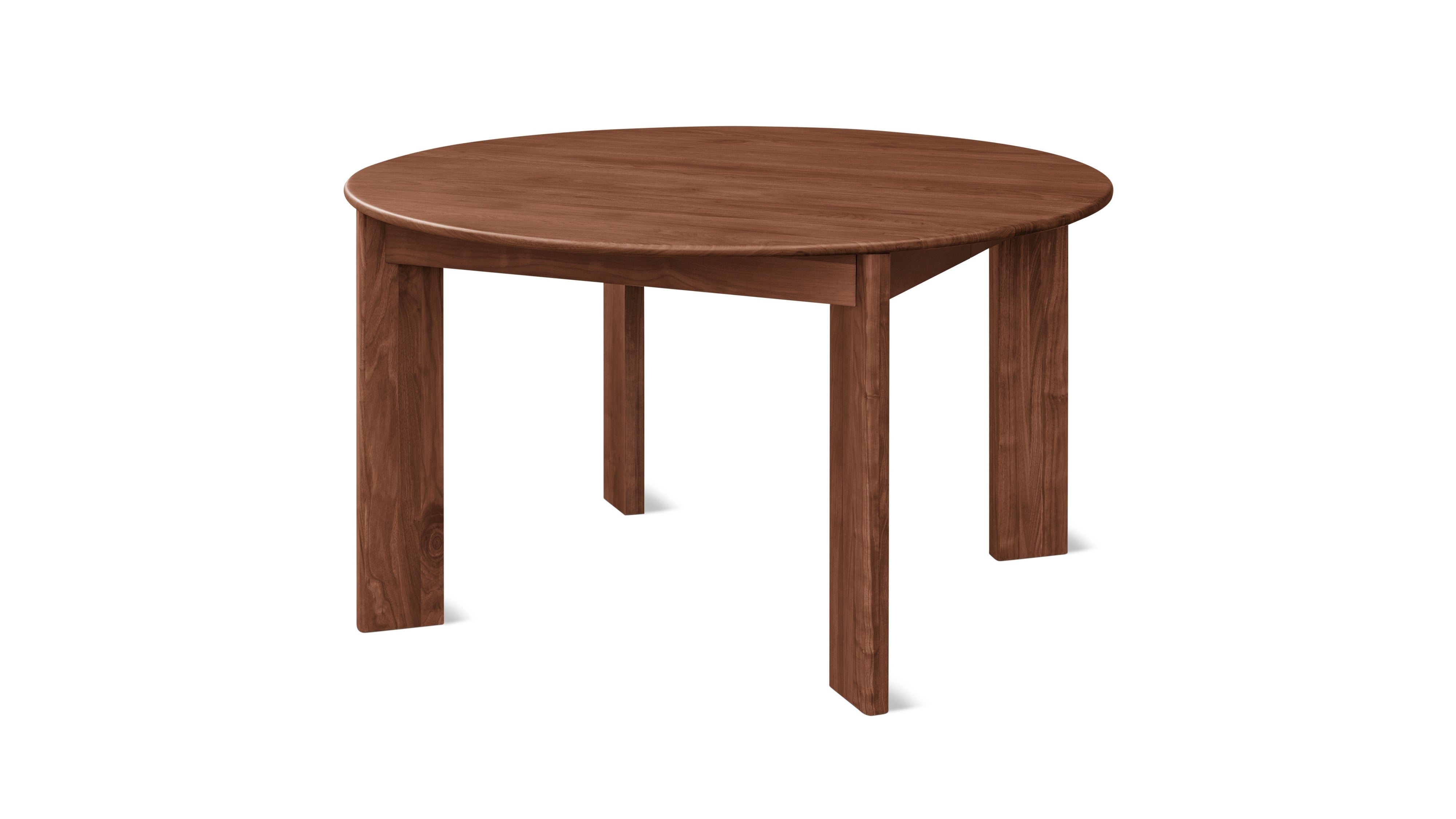Frame Round Extendable Dining Table, Seats 4-8, American Walnut